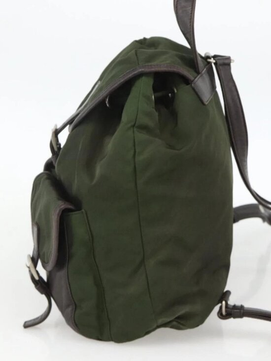 PRADA Backpack Nylon Green Silver Auth bs34256 main image 11
